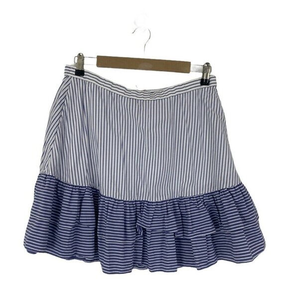 J. Crew Striped Ruffle Skirt Tiered G5310 - Picture 2 of 3